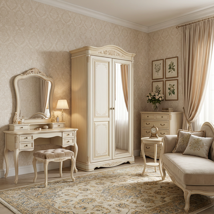 French Country 2-Door Wardrobe Armoire