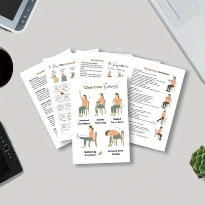 30-Day Chair Yoga Weight Loss Spiral-Bound Notebook & Step-by-Step Exercise Guide